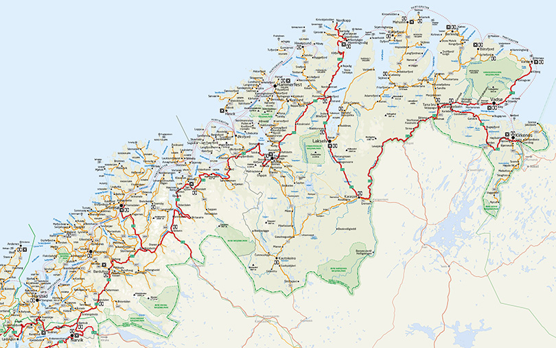 Kart Troms Og Finnmark 810 Travel North